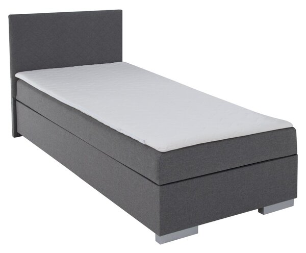 Čalúnená jednolôžková posteľ s úložným priestorom Adara 90x200 cm - sivá