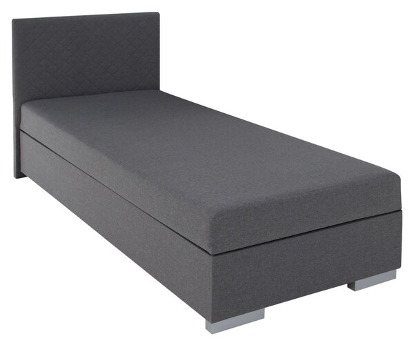 Čalúnená jednolôžková posteľ s úložným priestorom Adara 90x200 cm - sivá