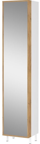 Biela vysoká/úzka kúpeľňová skrinka 39x195 cm Topeka – Germania