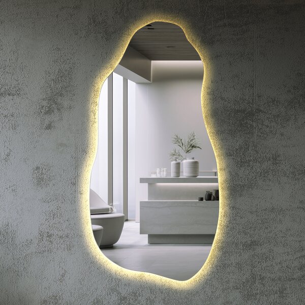 Zrkadlomat.sk Nepravidelne led zrkadlo veľkolepé Nepravidelne led zrkadlo veľkolepé 40x80 cm lnbl2-40x80-00000000