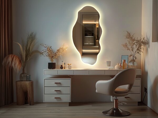 Zrkadlomat.sk Nepravidelne led zrkadlo elegantný Nepravidelne led zrkadlo elegantný 40x80 cm lnbl1-40x80-00000000