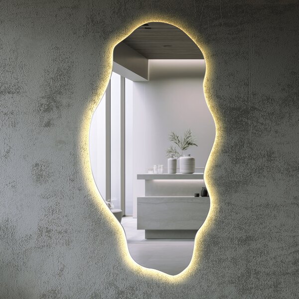Zrkadlomat.sk Nepravidelne led zrkadlo elegantný Nepravidelne led zrkadlo elegantný 40x80 cm lnbl1-40x80-00000000