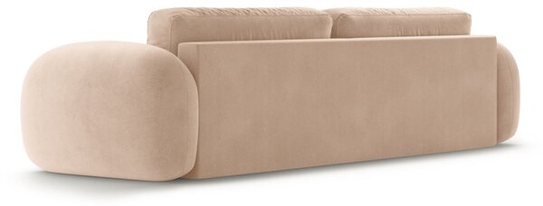 Béžová zamatová rozkladacia/s úložným priestorom pohovka 262 cm Tonale – Cosmopolitan Design