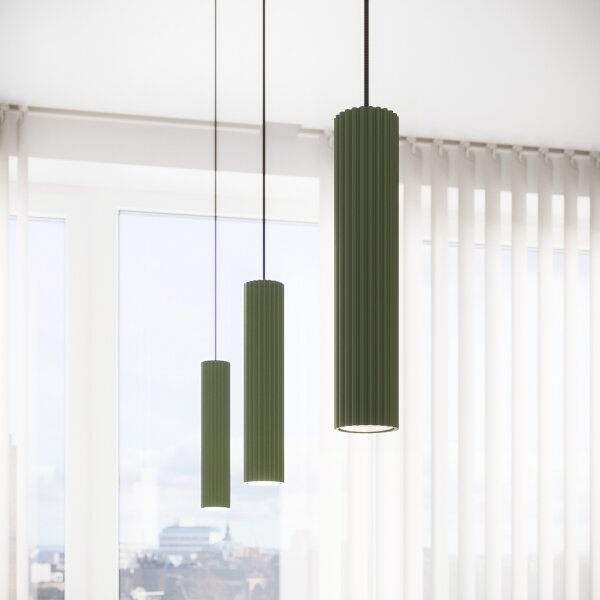 Sollux SL.1611 - Luster na lanku KARBON 1xGU10/10W/230V zelená