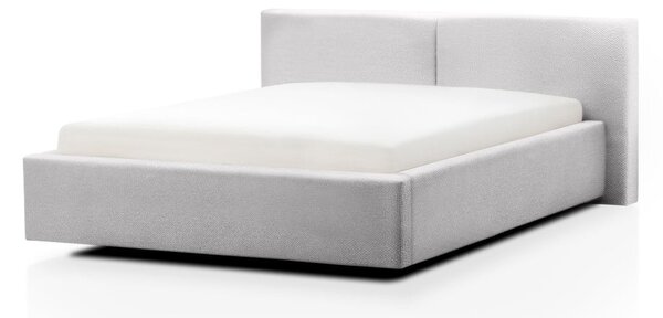 Svetlosivá čalúnená dvojlôžková posteľ bez roštu 140x200 cm Cube – Meise Möbel