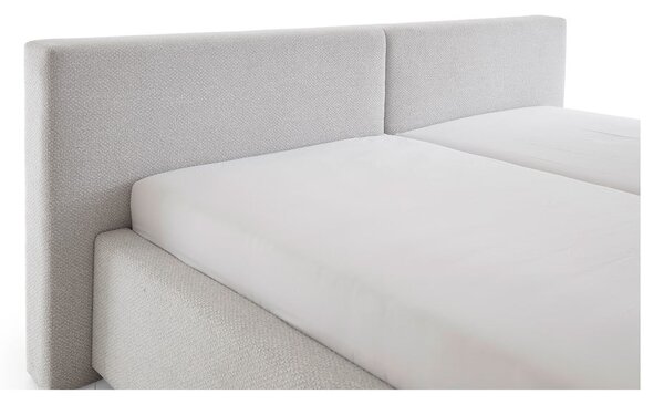 Svetlosivá čalúnená dvojlôžková posteľ bez roštu 140x200 cm Cube – Meise Möbel