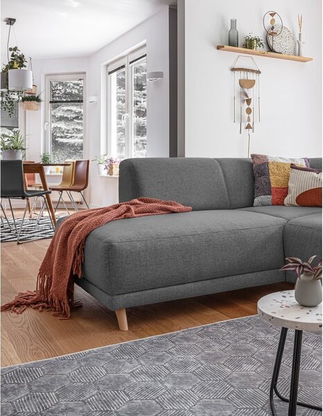 Sivá rozkladacia/s úložným priestorom rohová pohovka (ľavý roh/do L) Classy Sophie – Miuform