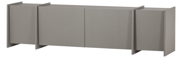 Sivý TV stolík v dekore jaseňa 200x53x44 cm Brock – WOOOD