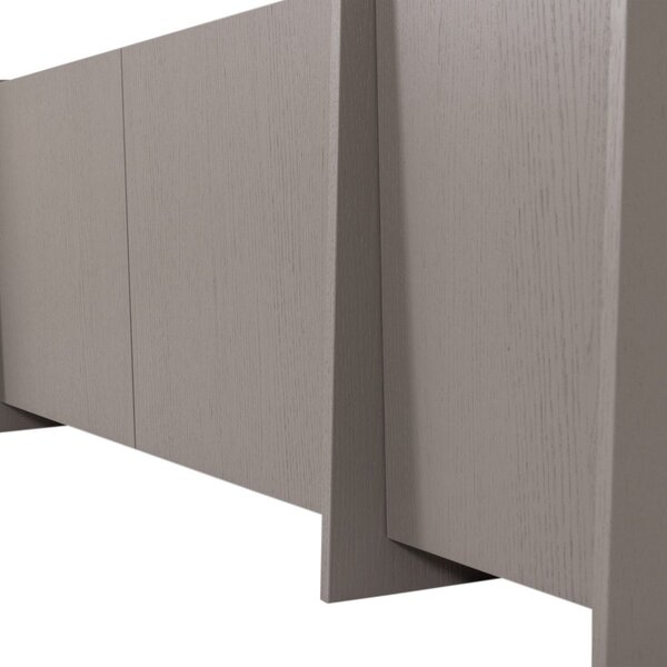 Sivý TV stolík v dekore jaseňa 200x53x44 cm Brock – WOOOD