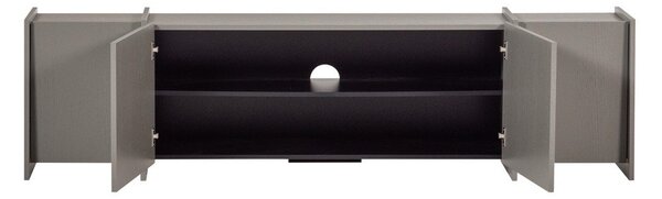 Sivý TV stolík v dekore jaseňa 200x53x44 cm Brock – WOOOD