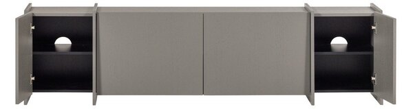 Sivý TV stolík v dekore jaseňa 200x53x44 cm Brock – WOOOD