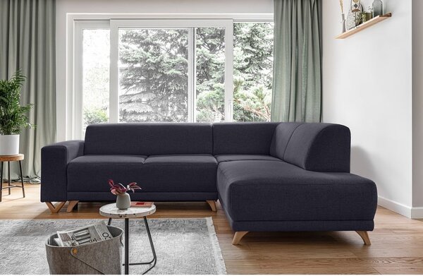 Antracitová rozkladacia/s úložným priestorom rohová pohovka (pravý roh/do L) Classy Sophie – Miuform