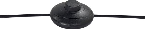 Stojaca lampa hnedá polyesterové ľanové tienidlo hnedý kovový podstavec 155 cm spálňa obývacia izba retro klasický štýl