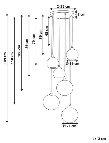 Závesná lampa polopriehľadná mosadz meď striebro sklenené tienidlá železo 6 svetiel moderný dizajn doplnky obývacia izba