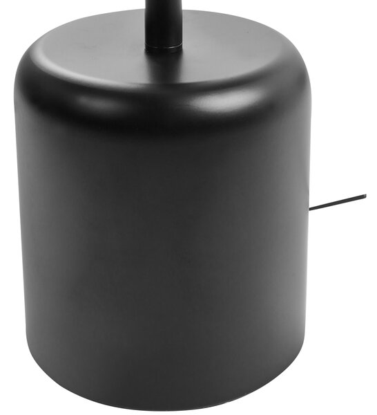 Stojaca lampa čierna kovový podstavec látkové tienidlo 149 cm moderný klasický štýl osvetlenie