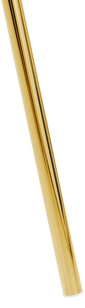 Stojacia lampa zlatá kovová 148 cm statívový stojan biele látkové bubnové tienidlo