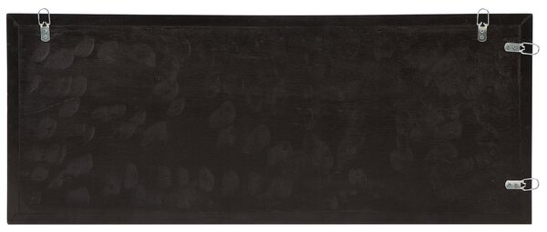 Nástenná dekorácia svetlé a tmavé teakové drevo 100 x 40 cm obdĺžnikový tvar moderný rustikálny štýl doplnky dekorácie