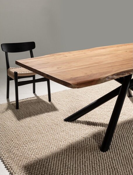 Jedálenský stôl z masívu akácie 100x220 cm Anuri – MOME