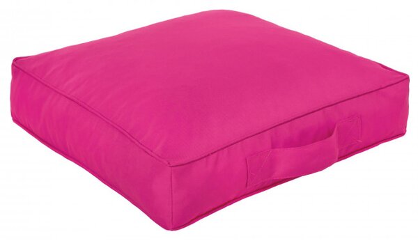 Štvorcový sedák ružový nylon