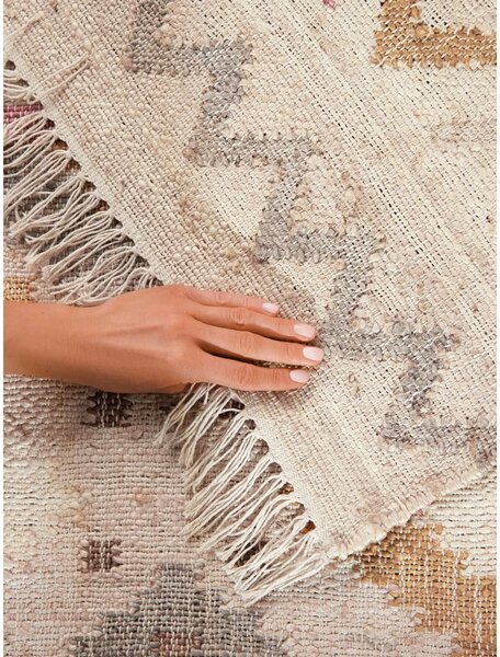 Krémový ručne tkaný jutový koberec 120x170 cm Roya Imani – Elle Decoration