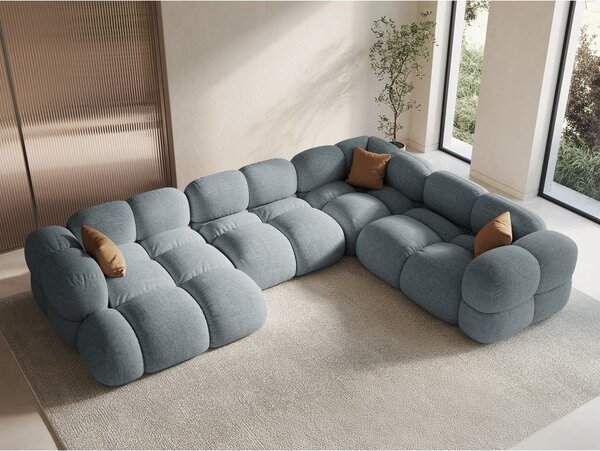 Svetlomodrá rohová pohovka (pravý roh/do tvaru "U") Loretto – Cosmopolitan Design