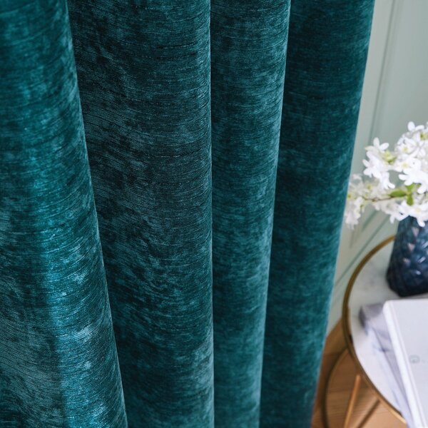 Zelenomodré termozávesy v súprave 2 ks zo ženilky 168x229 cm Selene Luxury Chenille – Hyperion