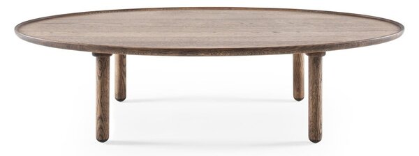 Hnedý konferenčný stolík z dubového dreva 65x120 cm Mu – Gazzda