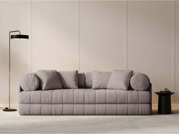 Sivobéžová rozkladacia pohovka z textílie buklé 206 cm Kemi – Cosmopolitan Design
