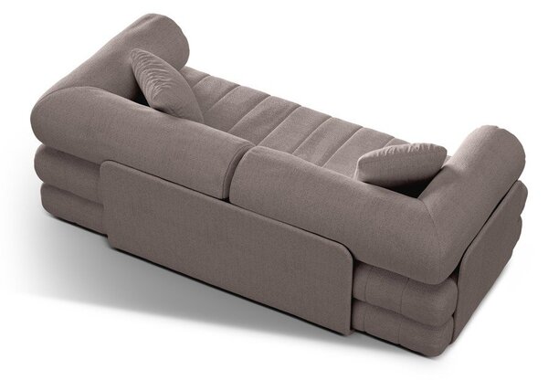 Sivobéžová rozkladacia pohovka z textílie buklé 206 cm Kemi – Cosmopolitan Design