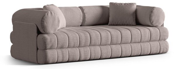 Sivobéžová rozkladacia pohovka z textílie buklé 206 cm Kemi – Cosmopolitan Design