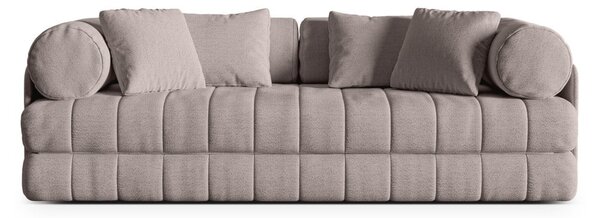 Sivobéžová rozkladacia pohovka z textílie buklé 206 cm Kemi – Cosmopolitan Design