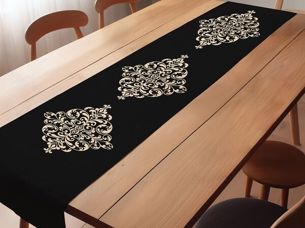 WALIA® Kuchynský behúň BLACK DAMASK 45x140 cm