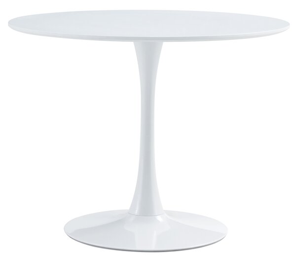 Kondela Jedálenský stôl, okrúhly, biela matná, priemer 110 cm, REVENTON NEW