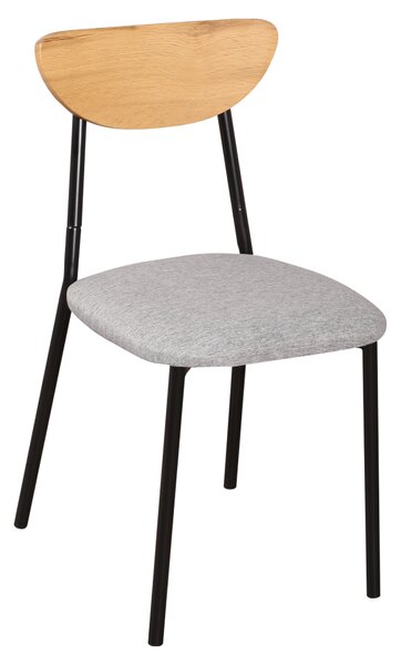 Kondela Jedálenský set 1+4, dub svetlý/sivá/čierna, MADIO
