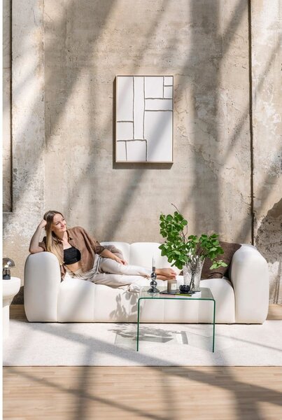 Tyrkysová zamatová pohovka 225 cm Cube – Selection