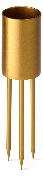 Zapichovací svietnik na sviečku Gold Medium – sada 4 ks