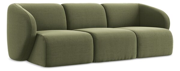 Zelená zamatová pohovka 244 cm Lani – Makamii