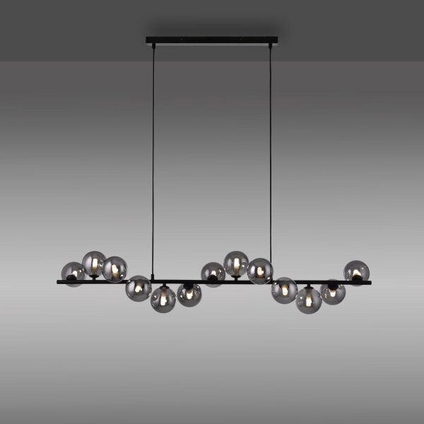Schöner Wohnen 14504-18 - LED závesný luster DUBAI 13xG9/3W/230V čierna/dymová