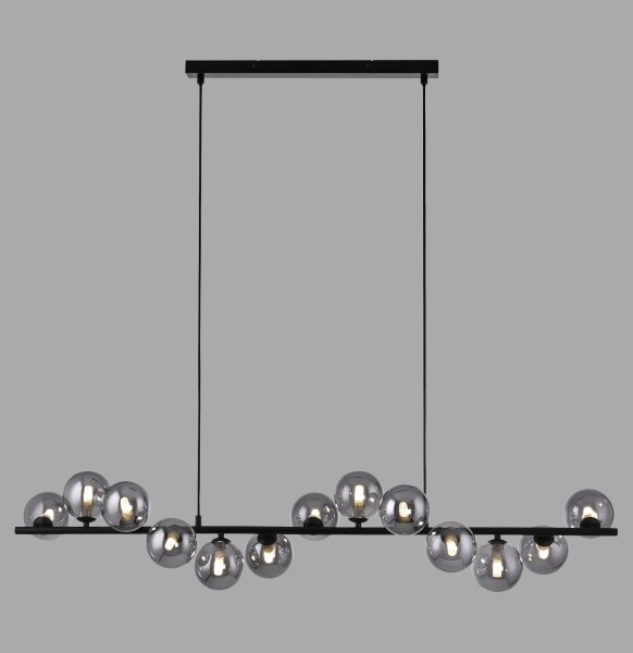 Schöner Wohnen 14504-18 - LED závesný luster DUBAI 13xG9/3W/230V čierna/dymová