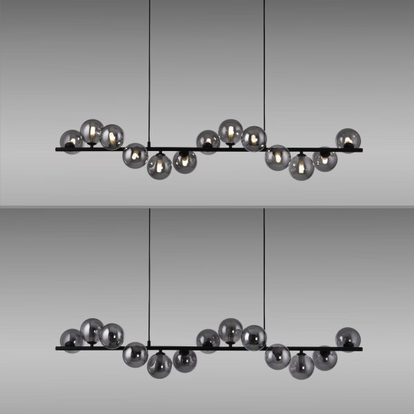 Schöner Wohnen 14504-18 - LED závesný luster DUBAI 13xG9/3W/230V čierna/dymová