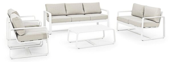 Hliníkový záhradný konferenčný stolík 62x105 cm Merrigan – Bizzotto