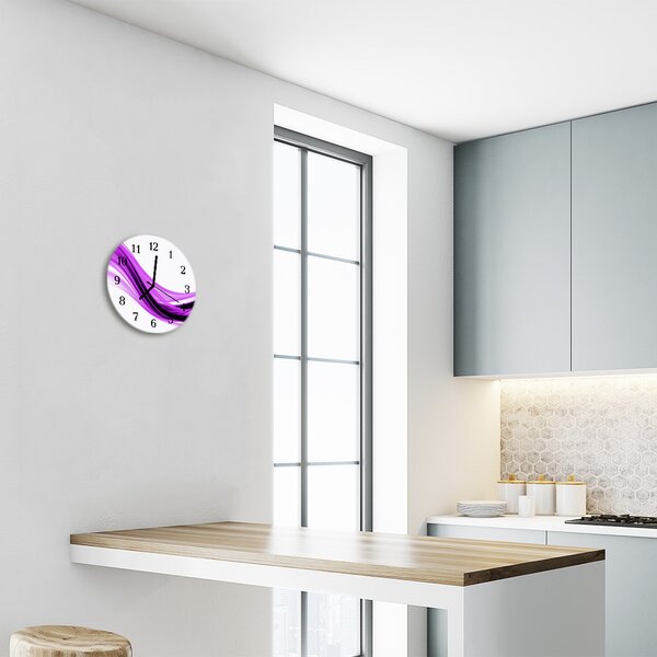 Sklenené hodiny okrúhle Abstraktné umenie fi 30 cm