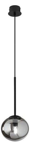 Ondaluce - Lustr na lanku JEWEL 1xE14/10W/230V pr. 17 cm čierna/dymová čierna