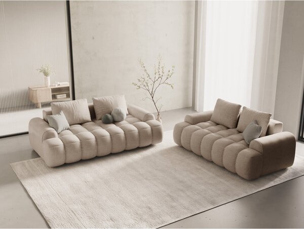 Svetlohnedá pohovka 200 cm Linz – Cosmopolitan Design