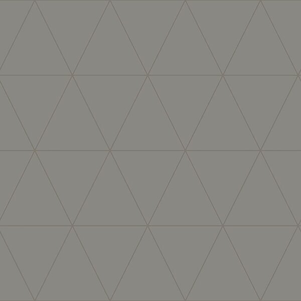 Sivá vliesová tapeta, metalické obrysy trojuholníkov 347716, City Chic, Origin
