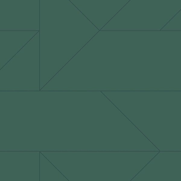 Zelená geometrická vliesová tapeta, metalické línie 347724, City Chic, Origin