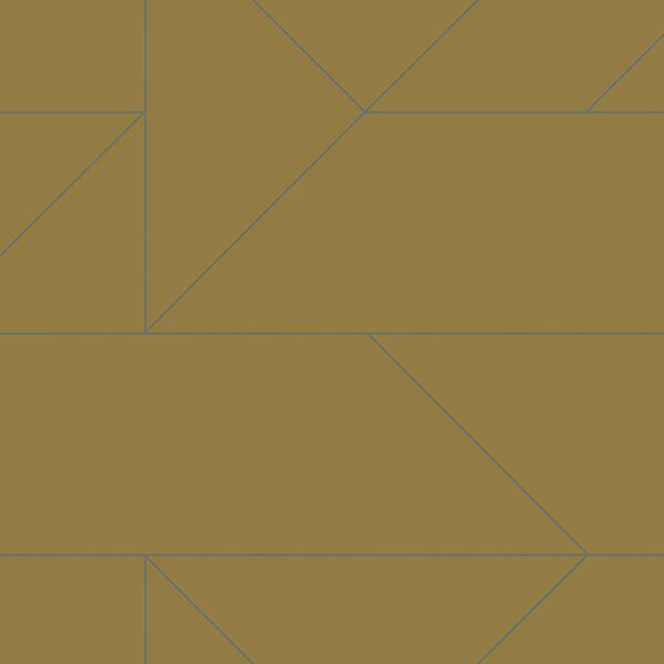 Okrová geometrická vliesová tapeta, metalické línie 347723, City Chic, Origin