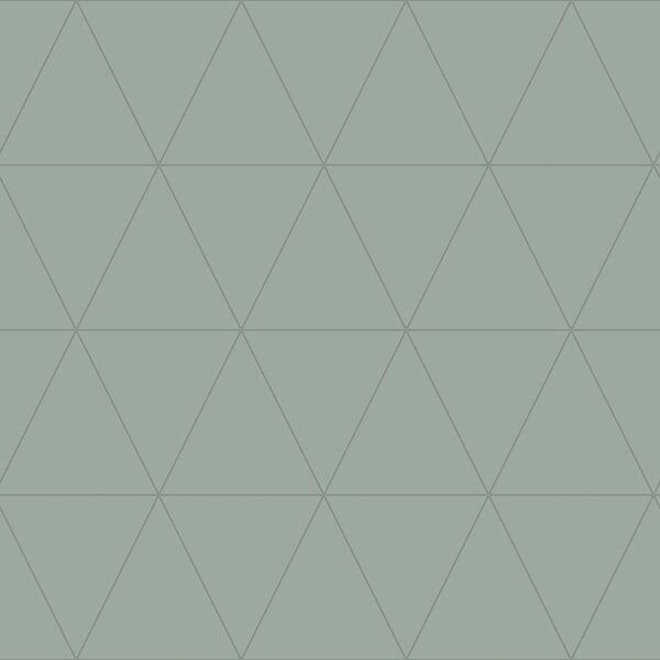 Zelená vliesová tapeta, metalické obrysy trojuholníkov 347714, City Chic, Origin