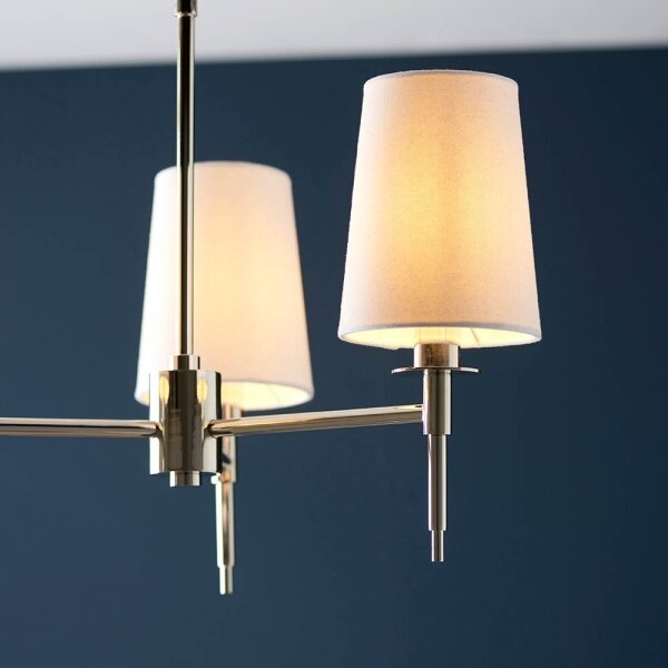 Endon 99455 - Luster na tyči 3xE14/6W/230V lesklý chróm/biela