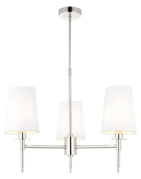 Endon 99455 - Luster na tyči 3xE14/6W/230V lesklý chróm/biela